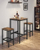 Tavolinë bar VASAGLE LBT25X, 60x60x90 cm, stil industrial, dru rustik