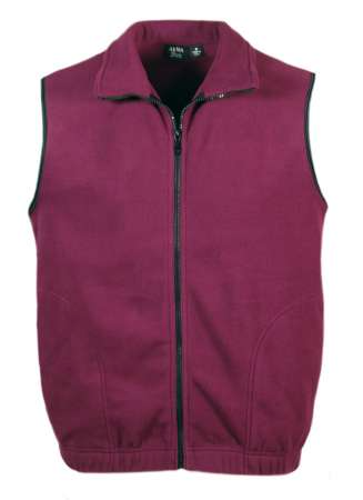 Jelek mikrofleece Akwa Full Zip, për meshkuj, burgundy