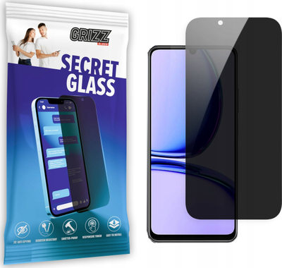 Xham mbrojtës GrizzGlass Matte SecretGlass, privatësi, për Realme C53, i zi