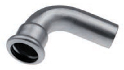 Bërryl çeliku inoks KAN - therm (6190351), 90°, 18 x 18 mm, i hirtë