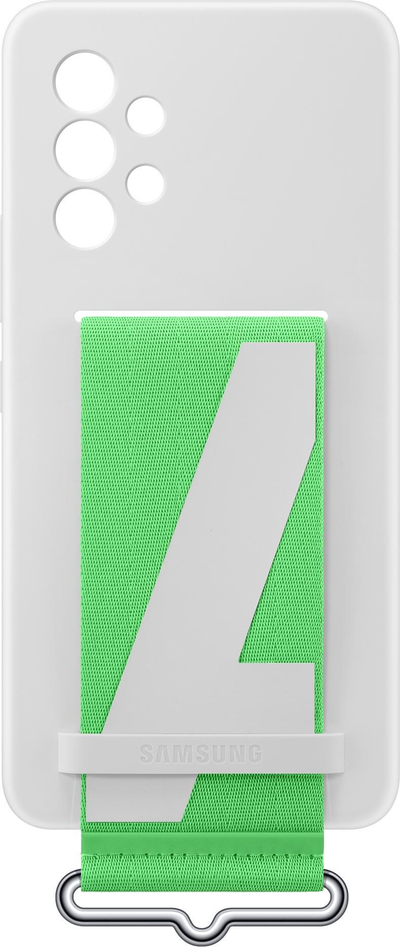 Maskë telefoni Samsung Silicone Cover me rrip për Galaxy A53 5G, e bardhë