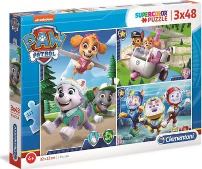 Puzzle Clementoni, 3 copë, 48 pjesë, shumëngjyrëshe