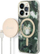 Set karikuesi me kuti Guess GUBPP14XHJEACSA, për iPhone 14 Pro Max, MagSafe, jeshile Jungle
