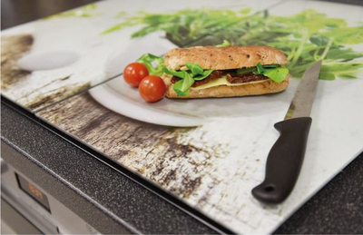 Dërrasë prerëse xhami HTI-Living Glass Cutting Board, set me 2 copë, 51x30 cm, me ngjyra