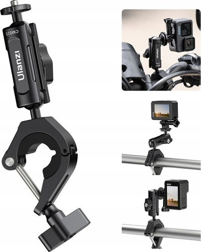 Mbajtëse biçiklete Ulanzi Magic Arm CM025, për GoPro dhe kamera, alumin, e zezë