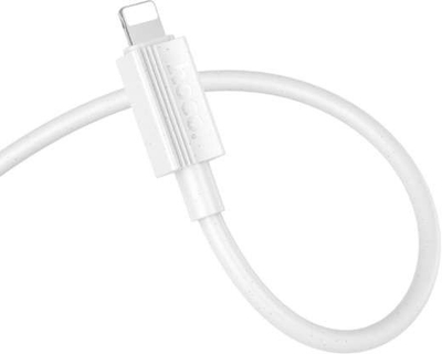 Kabllo USB A në Lightning Hoco X107, 1 m, 2.4A, e bardhë