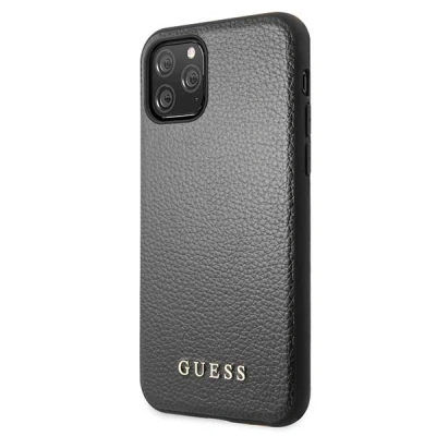 Mbulesë telefoni Guess GUHCN65IGLBK për iPhone 11 Pro Max, imitim lëkure, e zezë