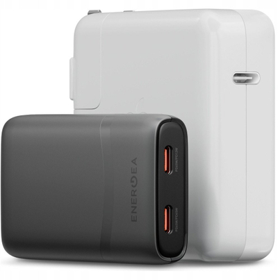 Полнач за ѕид Energea TravelWorld Edge 65W, 2x USB C PD PPS QC3.0, приклучок САД ОК ЕУ, сиво графит