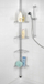 Raft dushi teleskopik Wenko Telescopic Shower Shelf, 275cm, 4 rafte, argjendtë