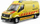 Lodër makinë BBurago Volkswagen Crafter Ambulancë, shkalla 1:50, metal, e verdhë