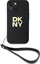 Навлака за телефон DKNY DKHCP15SPBSWSK, за iPhone 15 14 13 6.1", тврда навлака со ремен, црна