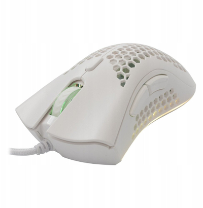 Гејминг глушец Baracuda CORAL, 12800 DPI, 6D, бел