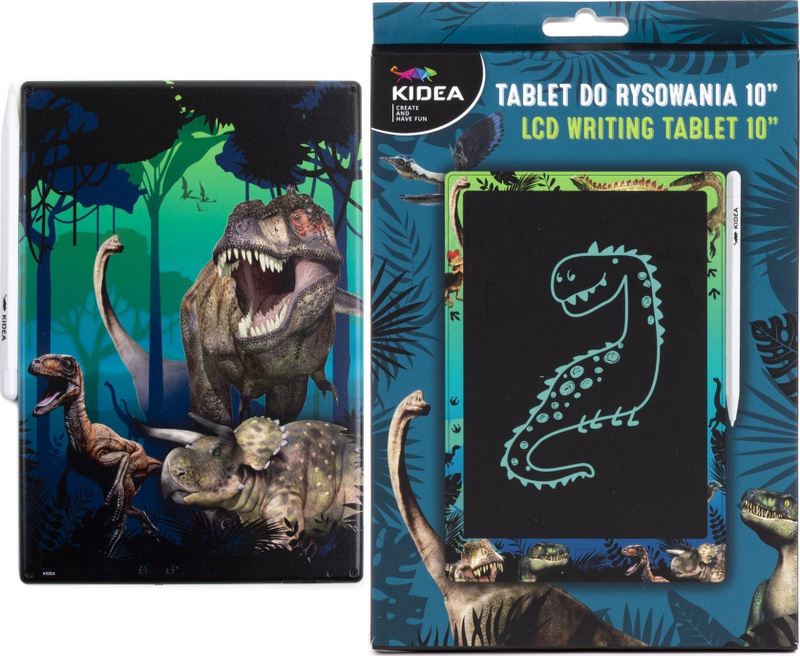 Tablet vizatimi Kidea 10A2 Dinosaur, LCD, për fëmijë, shumëngjyrësh