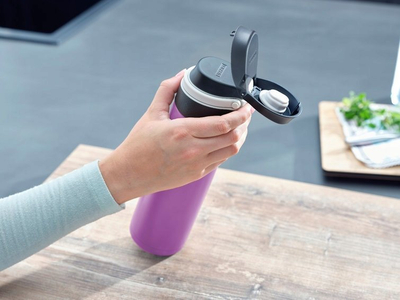 Termus Leifheit Thermos Bottle Flip, 600ml, i izoluar, vjollcë