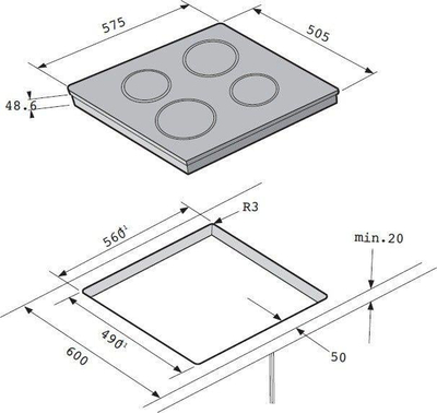 Pllakë gatimi elektrike inkaso Samsung CTR164NC01, 60cm, qelq qeramik, e zezë