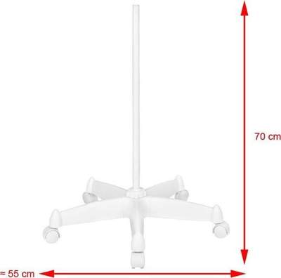 Llambë lupë LED Activeshop Glow Moonlight 8012/5", me stativ, e bardhë