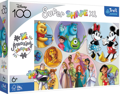 Puzzle Trefl Disney Super Shape XL, 160 copa, për kalamaj 6+