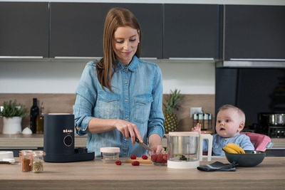 Мултикукер Beaba Babycook Neo, сад од стакло, корпа од не'рѓосувачки челик, сива