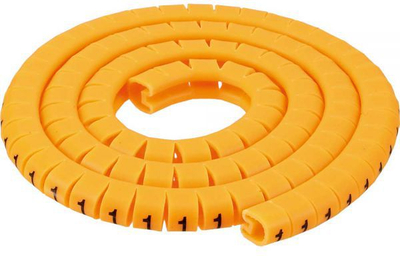 Organizer kabllosh InLine Marker 59961G, 1000 copë, për kabllo 5.2 10mm, i verdhë