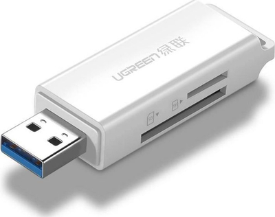 Lexues kartash Ugreen CM104, USB 3.0, SD microSD, i bardhë