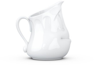 Kubë qumështi FIFTYEIGHT Creamer Jug Jolly Face, porcelan, 325 ml, e bardhë