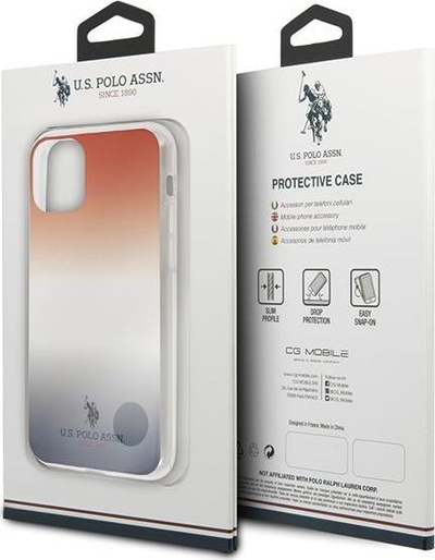 Mbrojtëse U.S Polo ASSN për iPhone 11 Pro Max, e kuqe / e kaltër