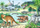 Puzzle për fëmijë Ravensburger 05128 Dinosaur and Her Habitats, 2 x 24 pjesë, plav e gjelbër smerald