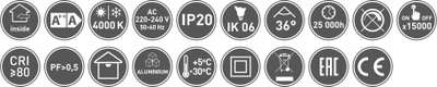 Spot tavanor LED Bianco Circle, 15W 1500lm, 4000K, i bardhë