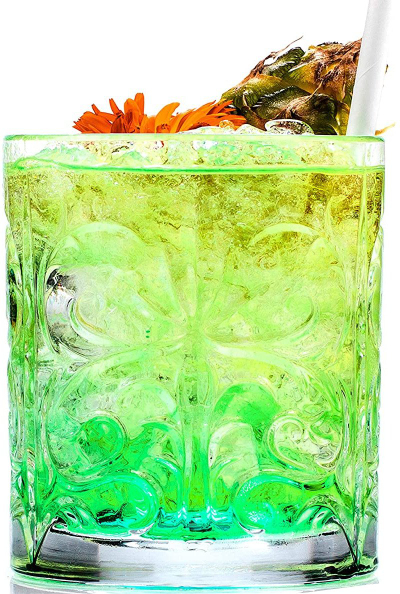 Set gotash RCR Crystal Tattoo Tumbler, 6 copa, kristal, transparente