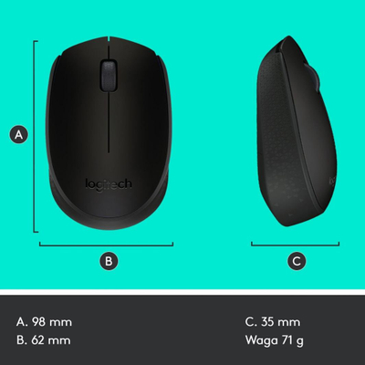 Maus Logitech B170,USB,Wireless, i zi