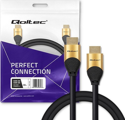 Kabllo HDMI Qoltec 50355, HDMI 2.1, 2m, e zezë