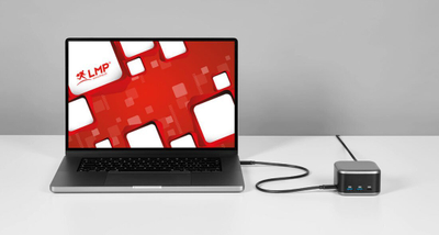 Docking station LMP PowerDock, 5 porta USB C, HDMI 4K, ngjyrë zi-gri