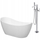 Set vaskë freestanding Cersanit ZEN DOUBLE 182x71 me bateri INVERTO, 182x71 cm, akrilik, e bardhë