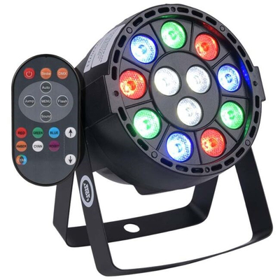 Reflektor skene Light4Me P12, LED PAR RGBW, DMX512, i zi
