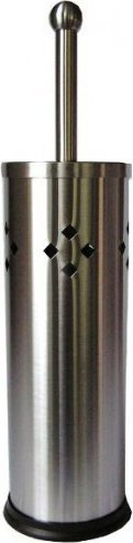 Furçë tualeti qëndrore Lumarko Standing, inox, 38cm, argjend