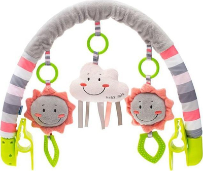 Hark lodrash pelushi Baby Mix, i rregullueshëm, me lodra varëse, me ngjyra nga të gjitha