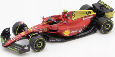 Maketi diecast Bburago Ferrari F1-75 #55, 1/43, Formula 1, i kuq