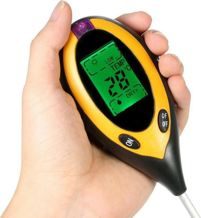 Matës pH toke AG805, me lagështinë edhe temperaturën, me ekran LCD