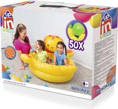 Pishinë fryrëse për kalamajt Bestway Luani, 111x98x61.5cm, me 50 topa shumëngjyrësh