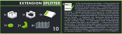 Lodër zgjeruese Ravensburger GraviTrax PRO Splitter, pjesë piste, 8-99 vjeç, bardhë jeshile
