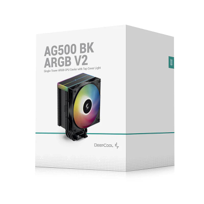 Ftohës procesori DeepCool AG500 BK ARGB V2, 120mm, ajër, i zi