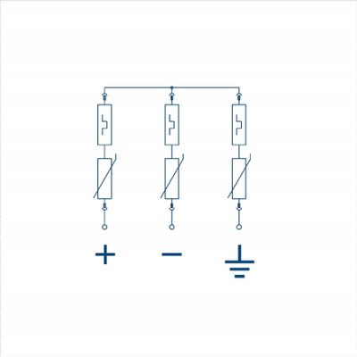 Mbrojtës nga mbingarkesa Pro-tec BY1-C/3 FW10, 1000V DC, 40kA, gri