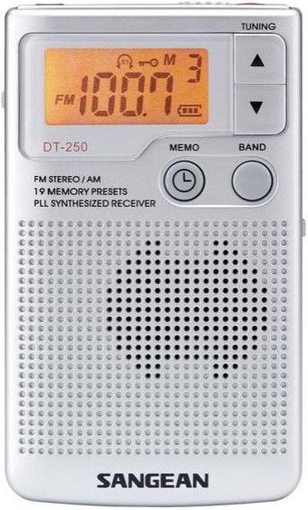 Портабилно радио Сангиан Покет 250 DT-250, FM AM, со слушалки, бело