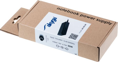 Karikues për laptop Akyga AK-ND-04, 90 W, 0.6 x 5 mm, 4.7 A, 19 V, i zi