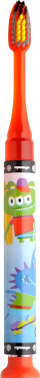 Furçë dhëmbësh për fëmijë Sunstar GUM Monster Kids 901, 3-6 vjeç, qime të buta, shumëngjyrëshe
