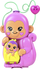 Set lodrash Polly Pocket Momma Monkey and Baby, kompakt 2 në 1, me aksesorë, shumëngjyrësh