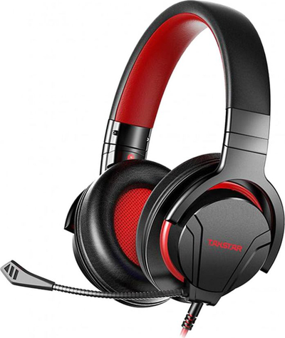 Kufje gaming Takstar GM200 Shade, me mikrofon, over ear, e zezë me të kuqe