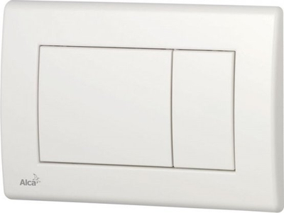 Plakë shtypse WC Alca Quadro, rezervuar i fshehur, dual flush 3L 6L, e bardhë