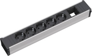 Prizë zgjatuese Bachmann 912.008, 5 dalje AC, 0.1 m, e zezë gri