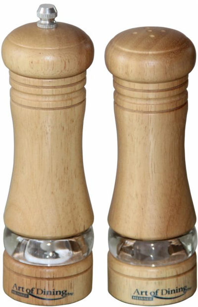 Mulli kripë dhe piper Heinner, 15 cm, trup druri, mekanizëm qeramik, natyral